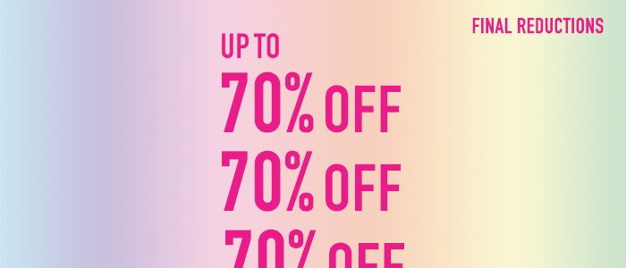 Up to 70% off sale