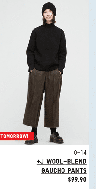 PDP - +J WOOL-BLEND GAUCHO PANTS