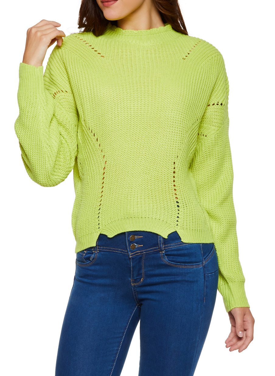 Mock Neck Knit Sweater