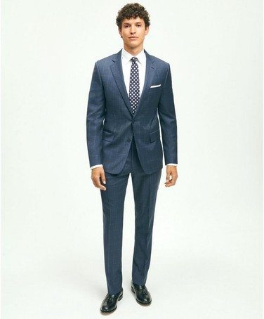 Classic Fit Wool Windowpane 1818 Suit