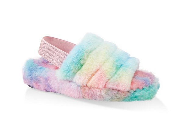 Faux Fur Slingback Sandals