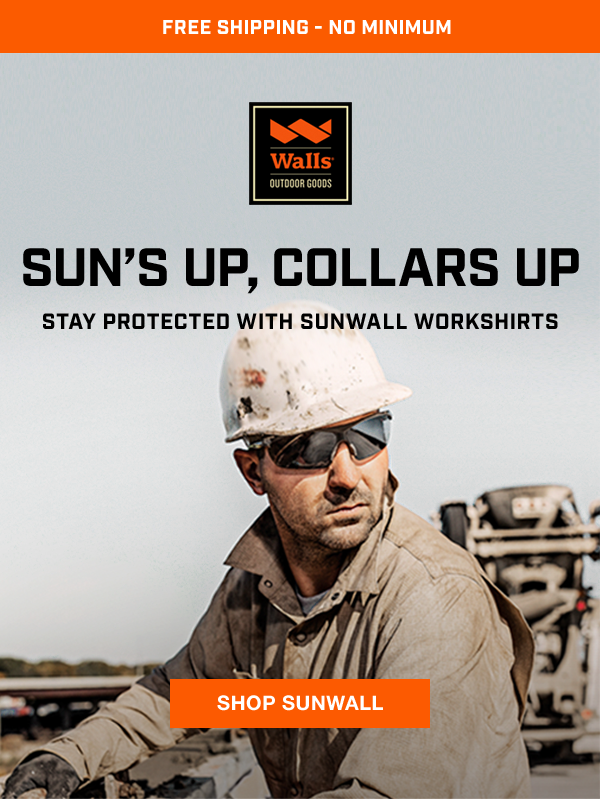 Sun's Up, Collars Up. Stay Protected With Sunwall Workshirts 