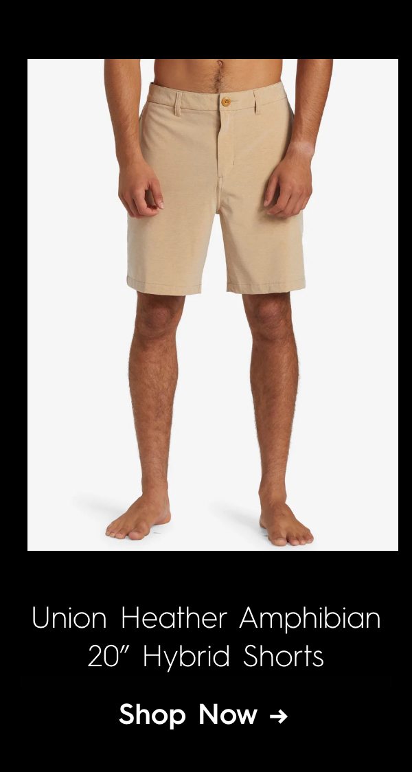 Union Heather Amphibian 20" Hybrid Shorts