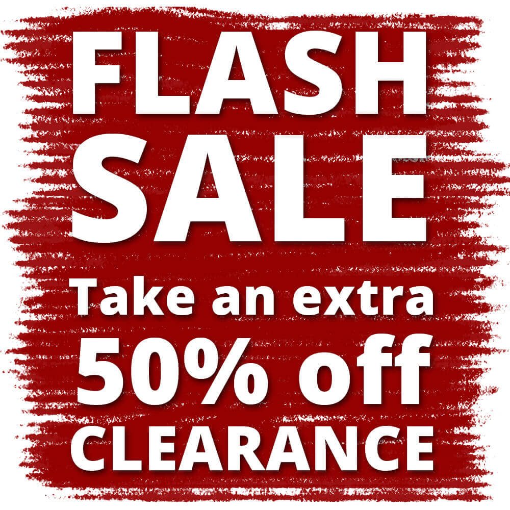 Flash Sale! 6PM to 11PM ONLY (Eastern Time) Take an extra 50% off Clearance Fresh markdowns added!