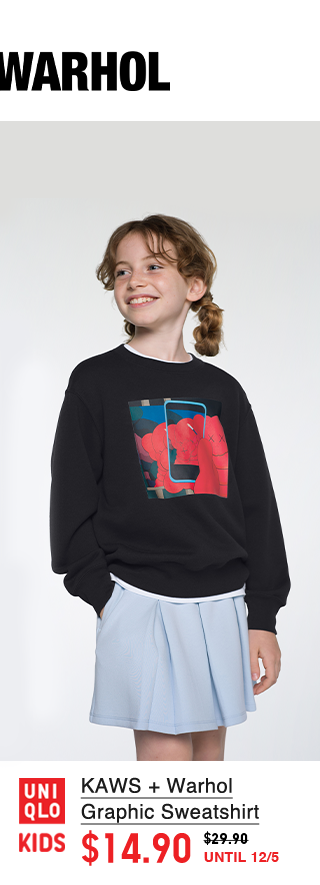 PDP6 - KIDS KAWS AND WARHOL GRAPHIC SWEATSHIRT