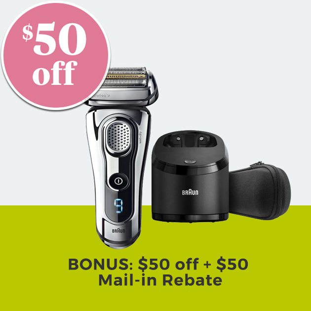 Braun® Series 9-9295CC Wet & Dry Electric Shaver in Chrome - $50 off BONUS: $50 off + $50 Mail-in Rebate