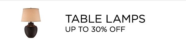 Table Lamps - Up To 30% Off