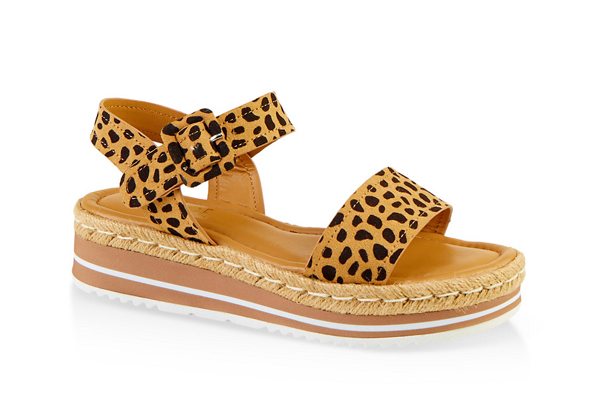 One Band Platform Espadrille Sandals