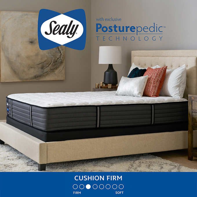 Sealy Posturepedic Response Premium West Salem Cushion Firm Queen Mattress and Foundation