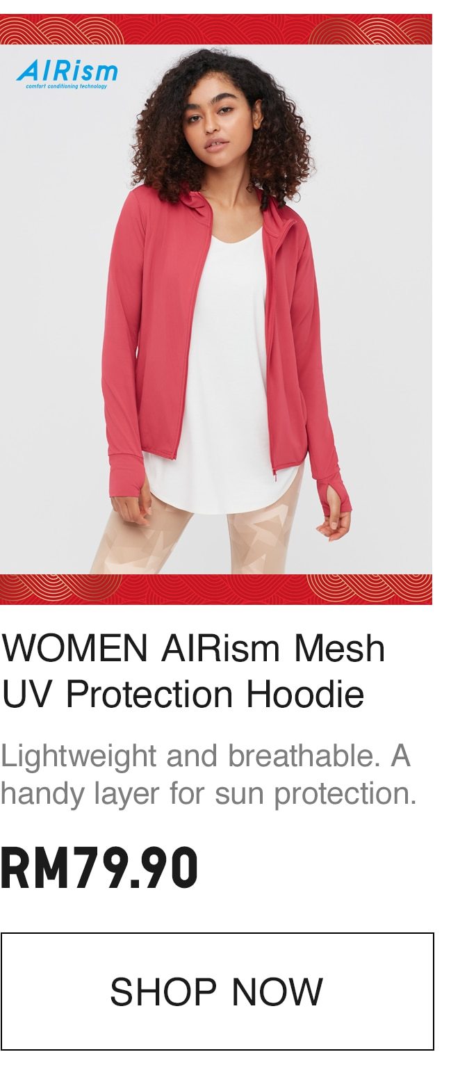 WOMEN AIRism Mesh UV Protection Hoodie