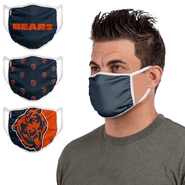 Chicago Bears FOCO Adult Face Covering 3-Pack
