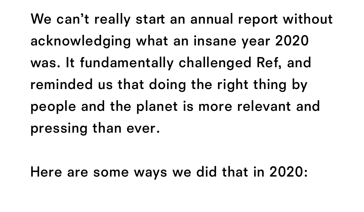 Here are some ways we did that in 2020