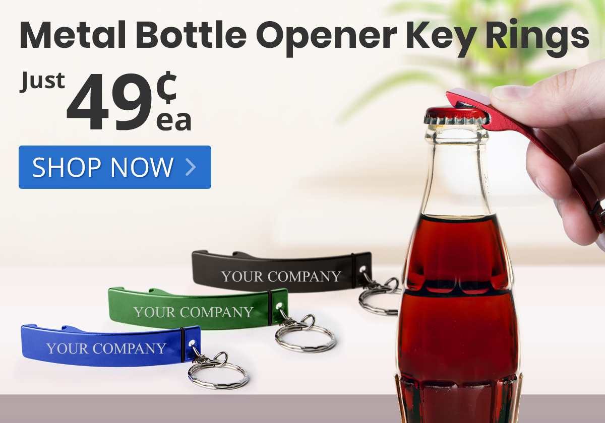 Metal Bottle Opener Key Rings for only 49¢ each!