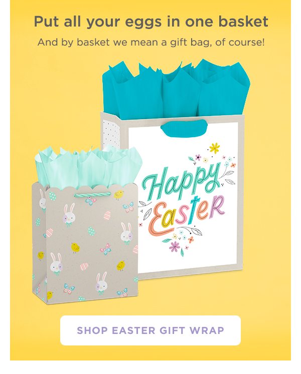 Find the perfect finishing touch with Easter gift wrap.