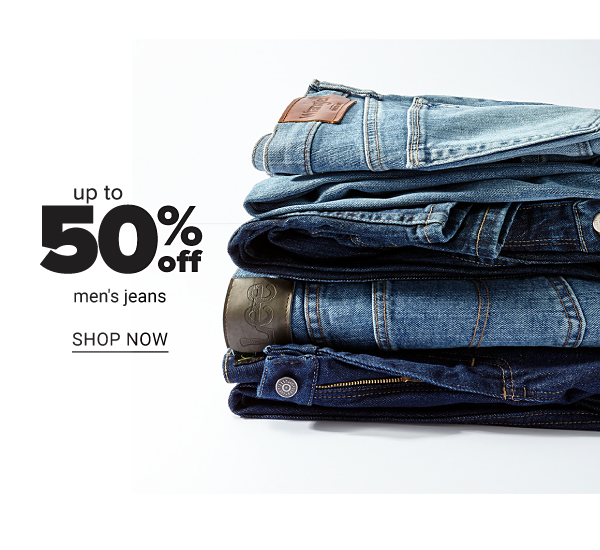 Up to 50% off Men's Jeans - Shop Now