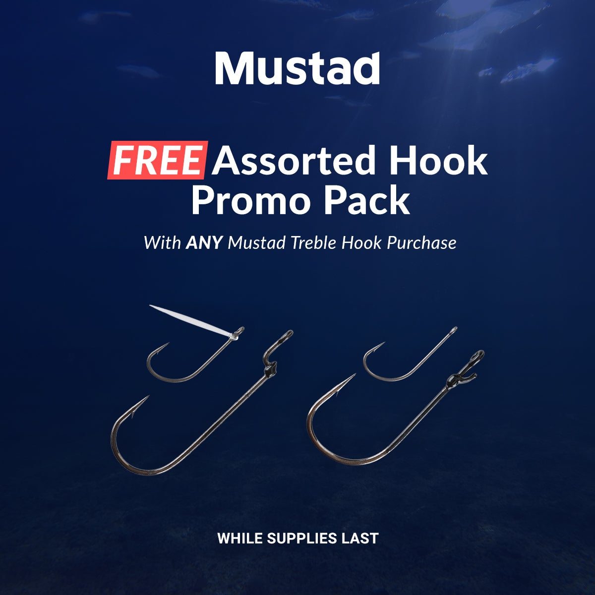 FREE Mustad Promo Pack W/ Treble Hook Purchase