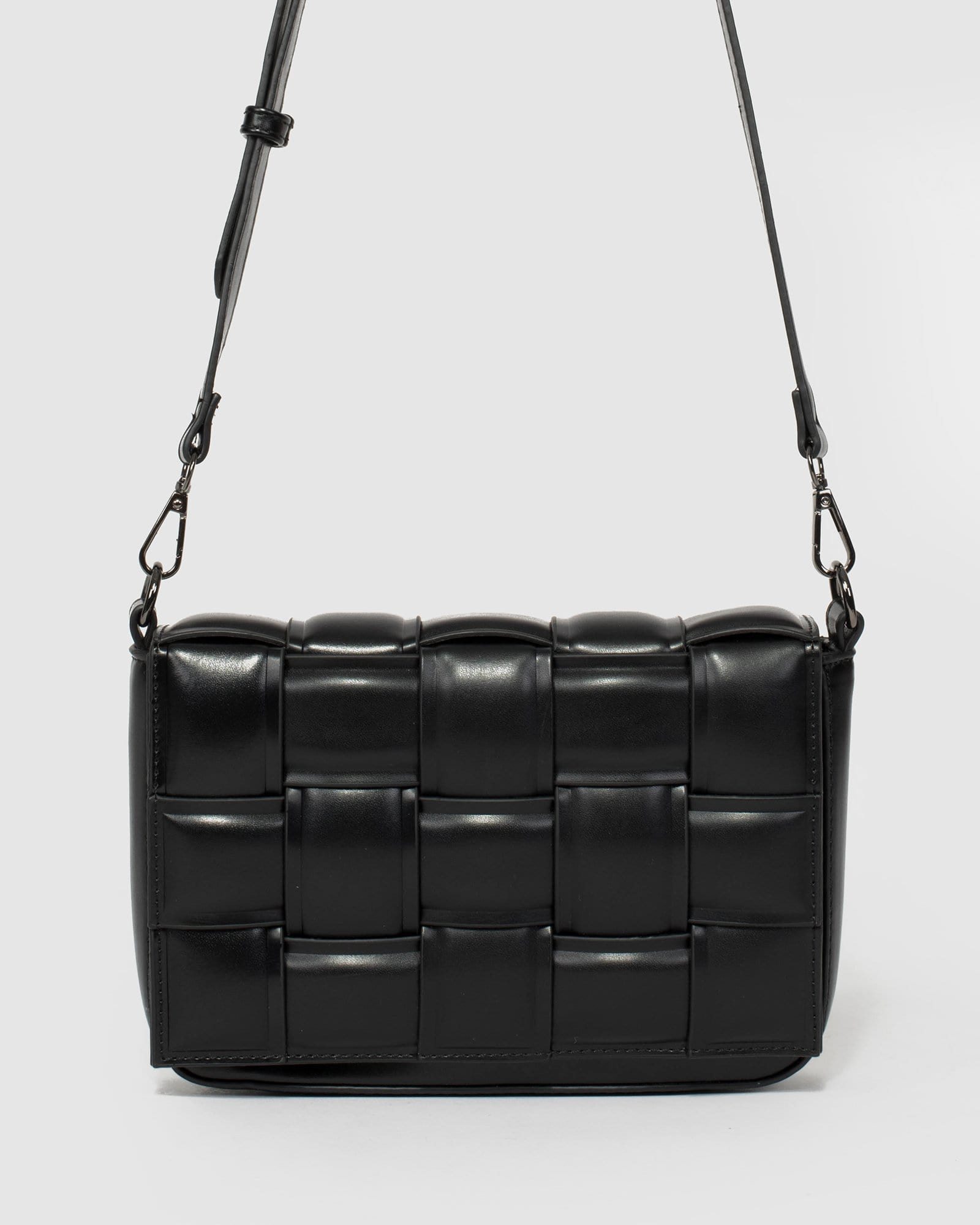 Image of Black Nicole Woven Crossbody