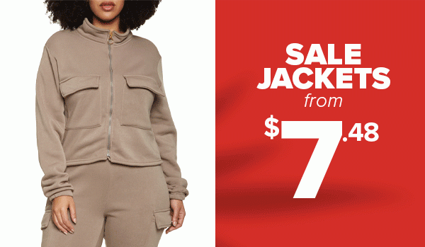 Sale Jackets from $7.48