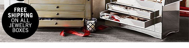 FREE SHIPPING ON ALL JEWELRY BOXES