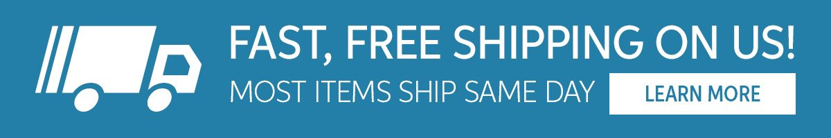 Fast and Free Shipping is On Us!