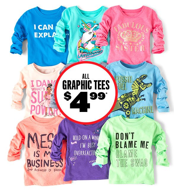 All Graphic Tees $4.99