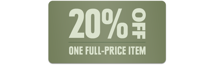 20% OFF ONE FULL-PRICE ITEM