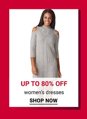 Up to 80% off women's dresses. Shop Now.