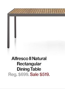 Alfresco Natural Dining Table