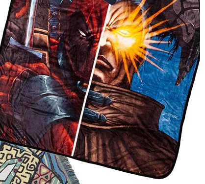 Cable and Deadpool Throw Blanket
