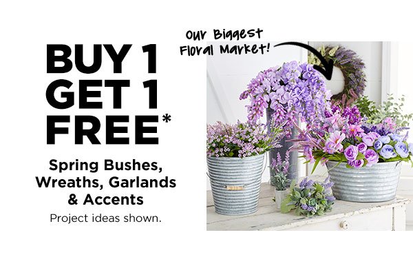 Spring Bushes, Wreaths, Garlands & Accents