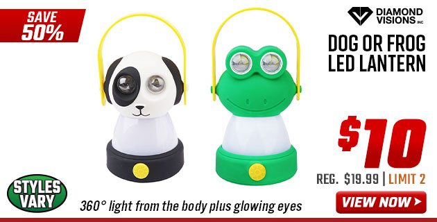 Diamond Vision Dog or Frog LED Lantern