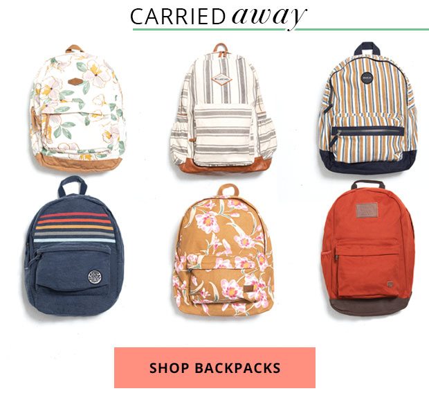 Get Carried Away - Shop Backpacks