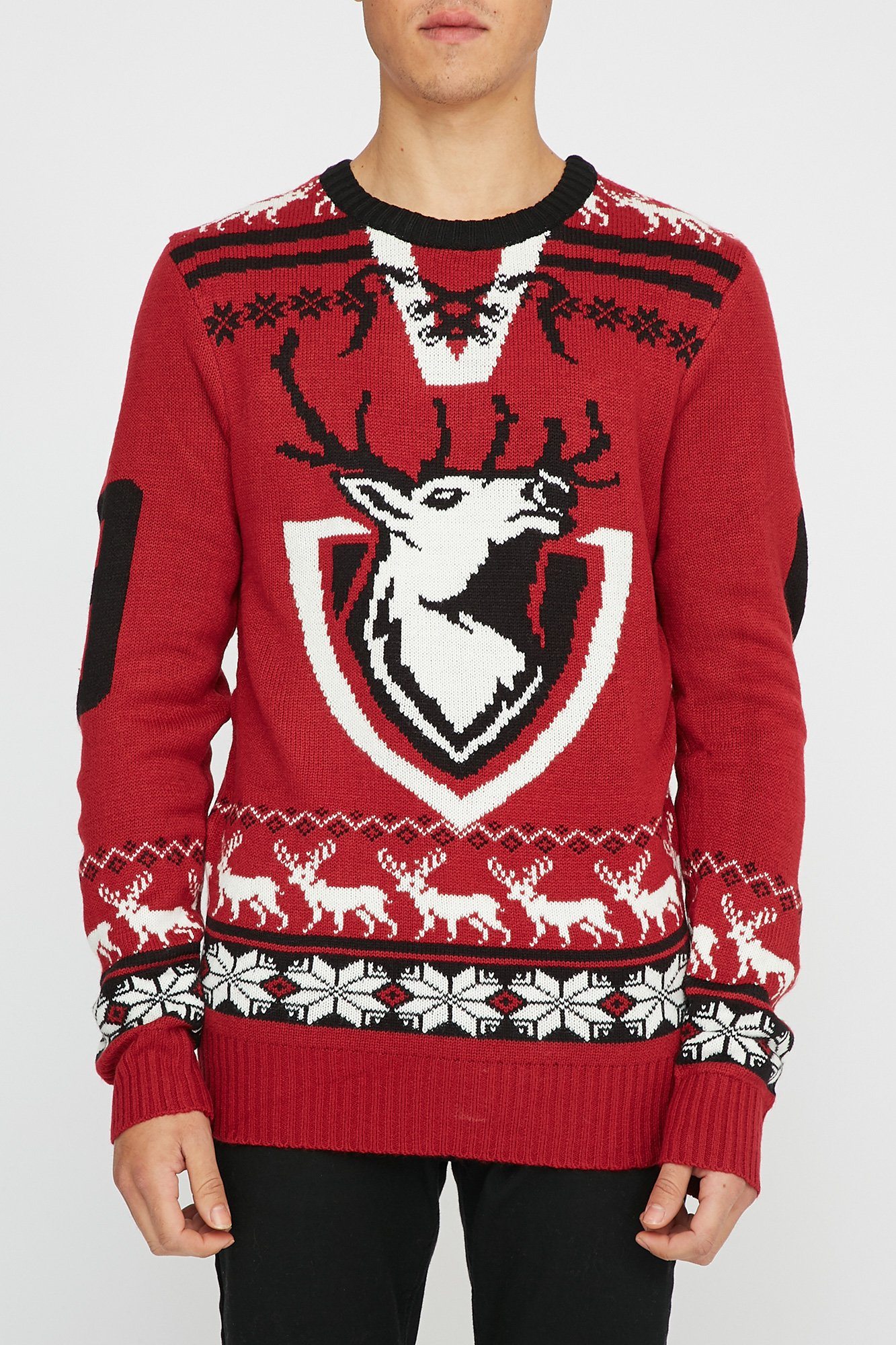 Image of West49 Varsity Rudolph Ugly Christmas Sweater