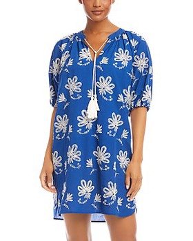 Karen Kane Embroidered Cotton Tassel Dress