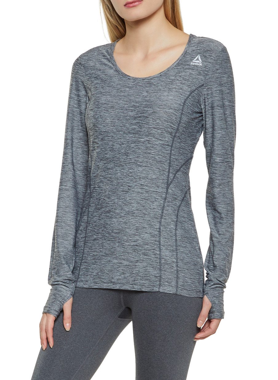 Reebok Marled Long Sleeve Active Top