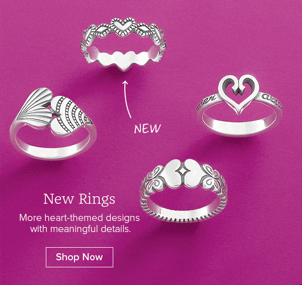 New Rings - More heart-themed designs with meaningful details. Shop Now