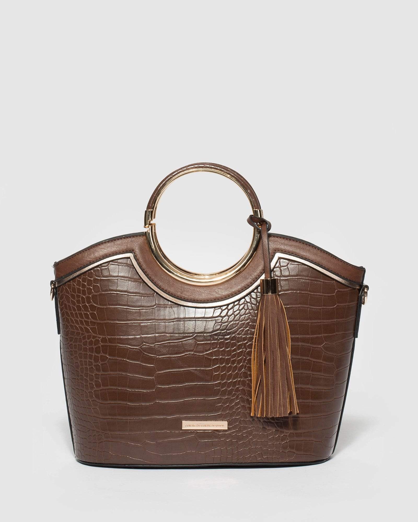 Image of Brown Luxe Sabrina Tote Bag