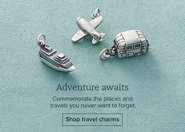 Adventure awaits - Commemorate the places and travels you never want to forget. Shop travel charms