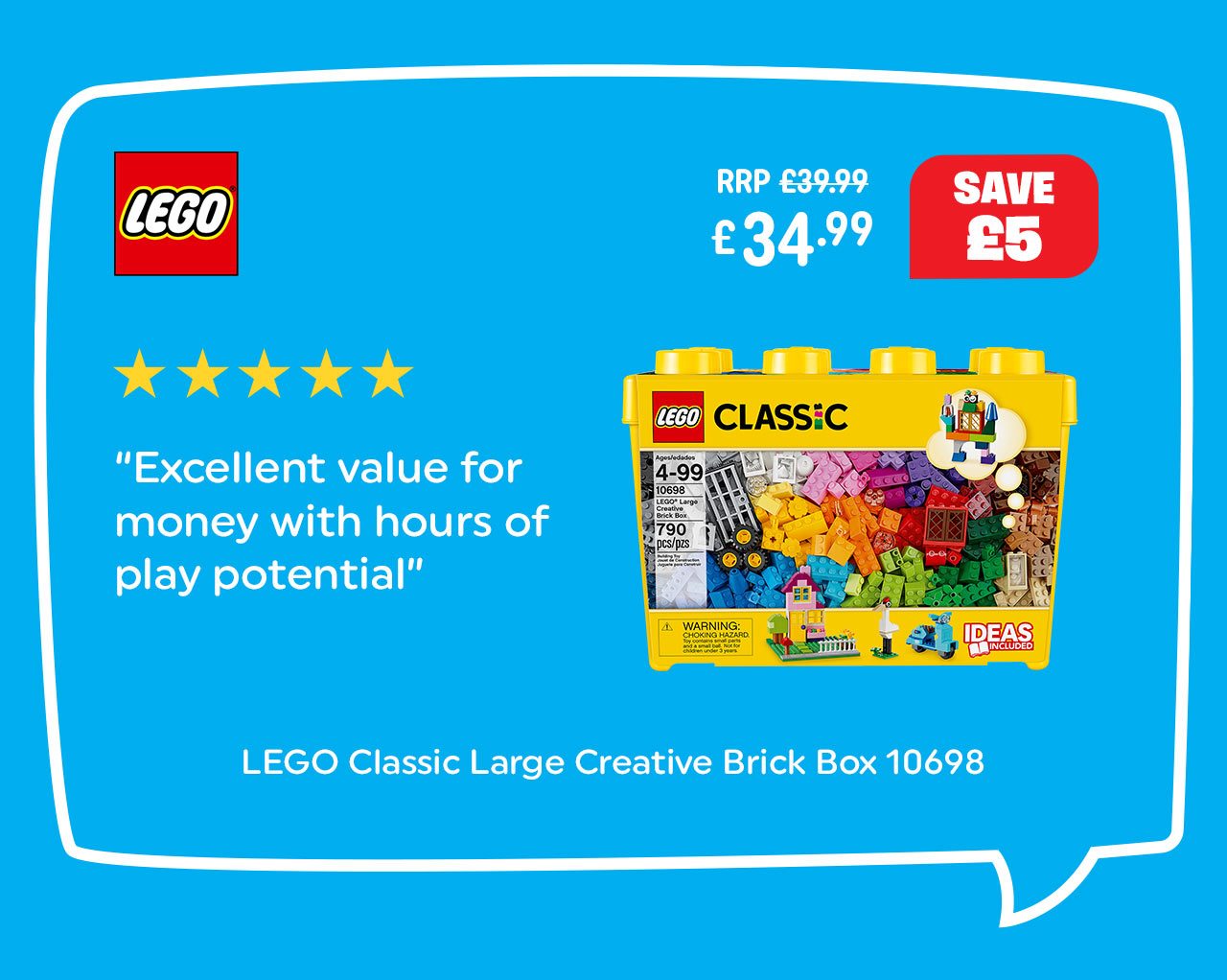 LEGO Classic Large Creative Brick Box 10698