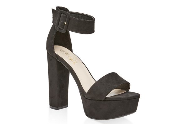 One Band Ankle Strap Platform Sandals