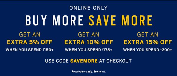 ONLINE ONLY | BUY MORE SAVE MORE | Use code SAVEMORE at checkout