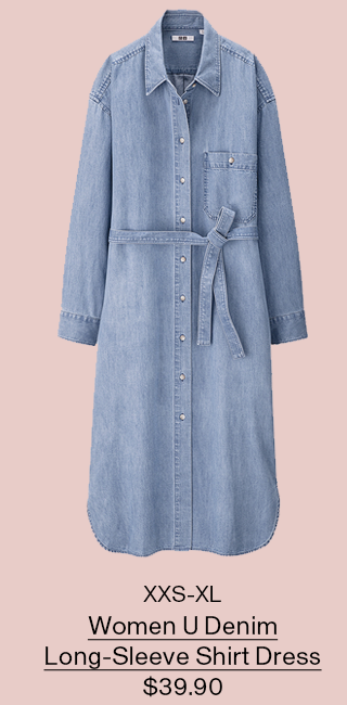 BODY2 PDP2 - U DENIM LONG-SLEEVE SHIRT DRESS