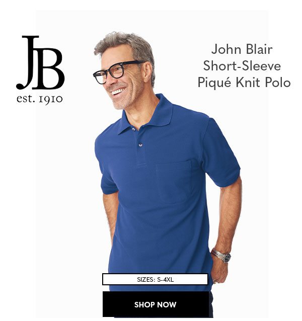 John Blair Short-Sleeve Piqué Knit Polo
