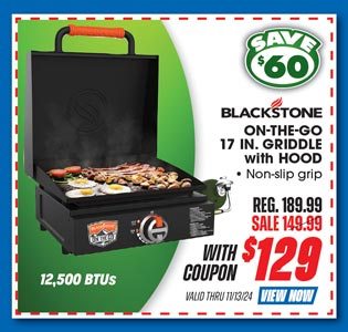 Blackstone On The Go 17'' Griddle with Hood