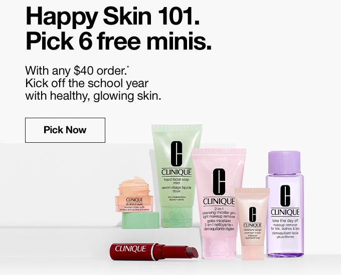 Happy Skin 101. Pick 6 free minis.