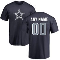 Men's Dallas Cowboys Pro Line by Fanatics Branded Navy Personalized Name & Number T-Shirt