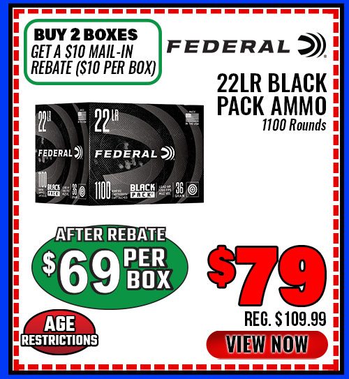 Federal 22LR Black Pack Ammo