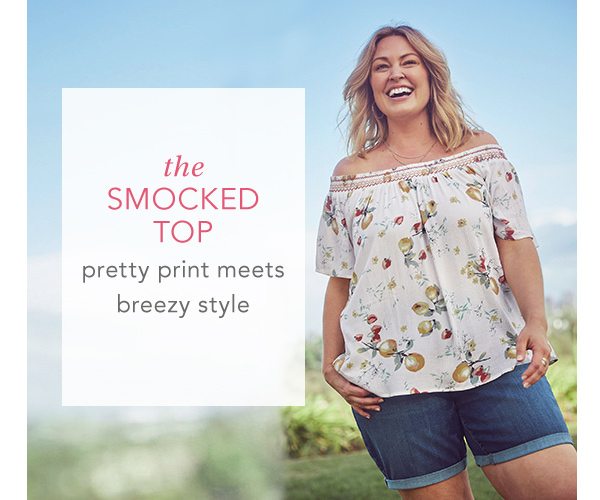 The smocked top. Pretty print meets breezy style.