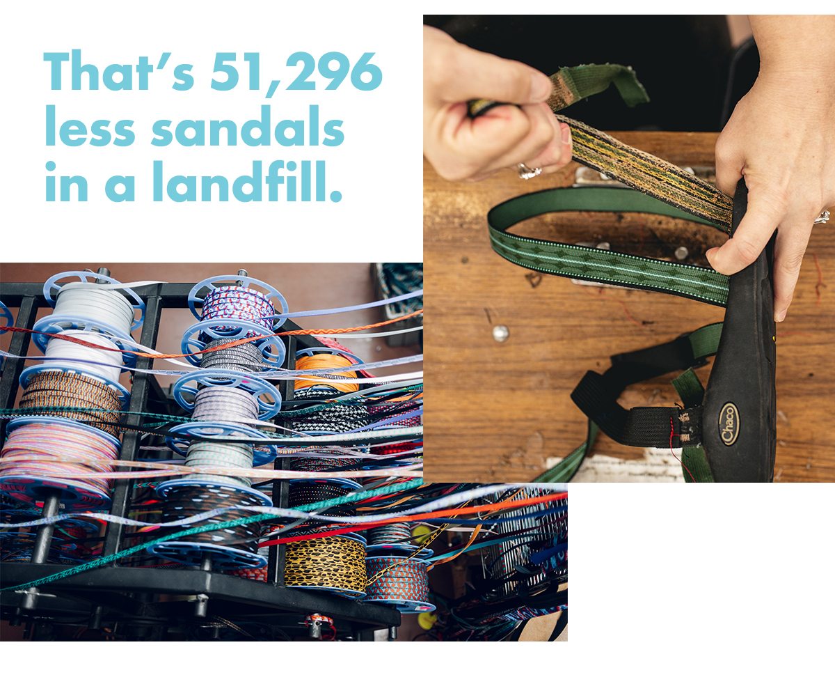 That's 51,296 less sandals in a landfill.