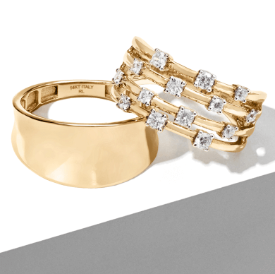 Two different Gold Stackable Rings 